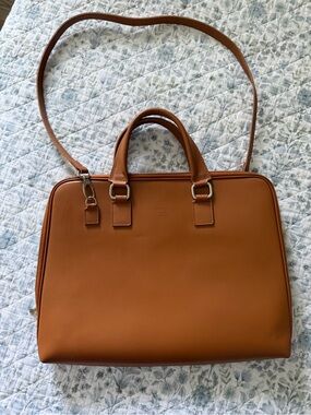 Persaman New York Italian leather Computer bag- B